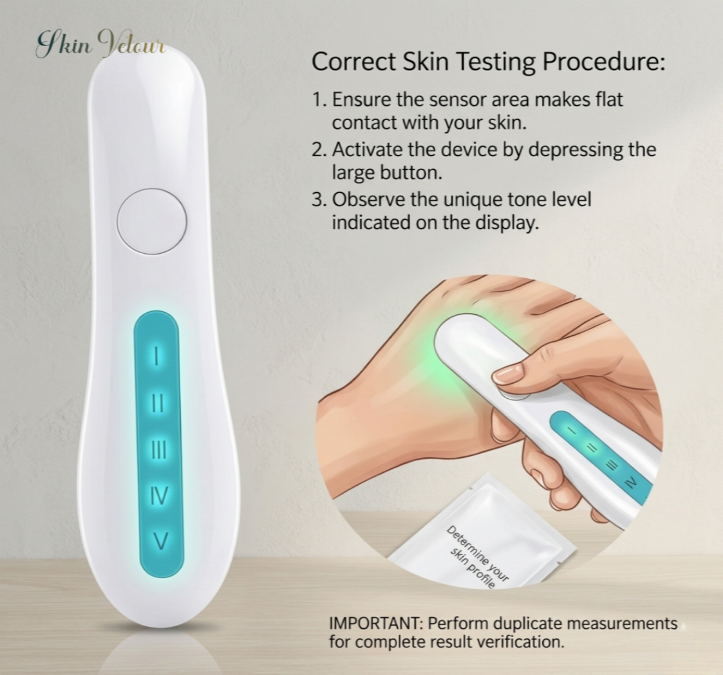 Skin Velour Portable Skin Tone Analyzer Device